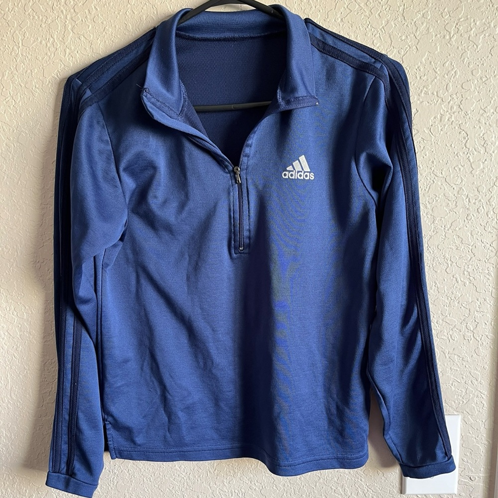 Adidas Women's Navy Zip-Up Sweater size S